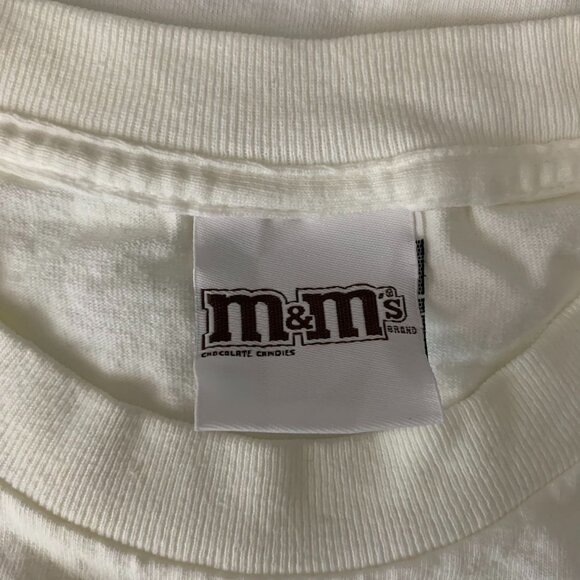 Original Green M&M Crewneck Graphic T Shirt XL White Short Sleeve GoGo Boots - Picture 6 of 6